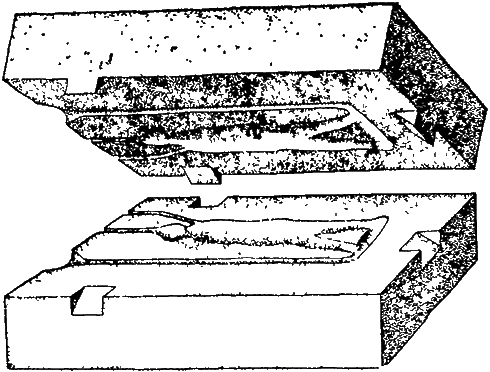 Гипсовая форма для отливки оловянных солдатиков